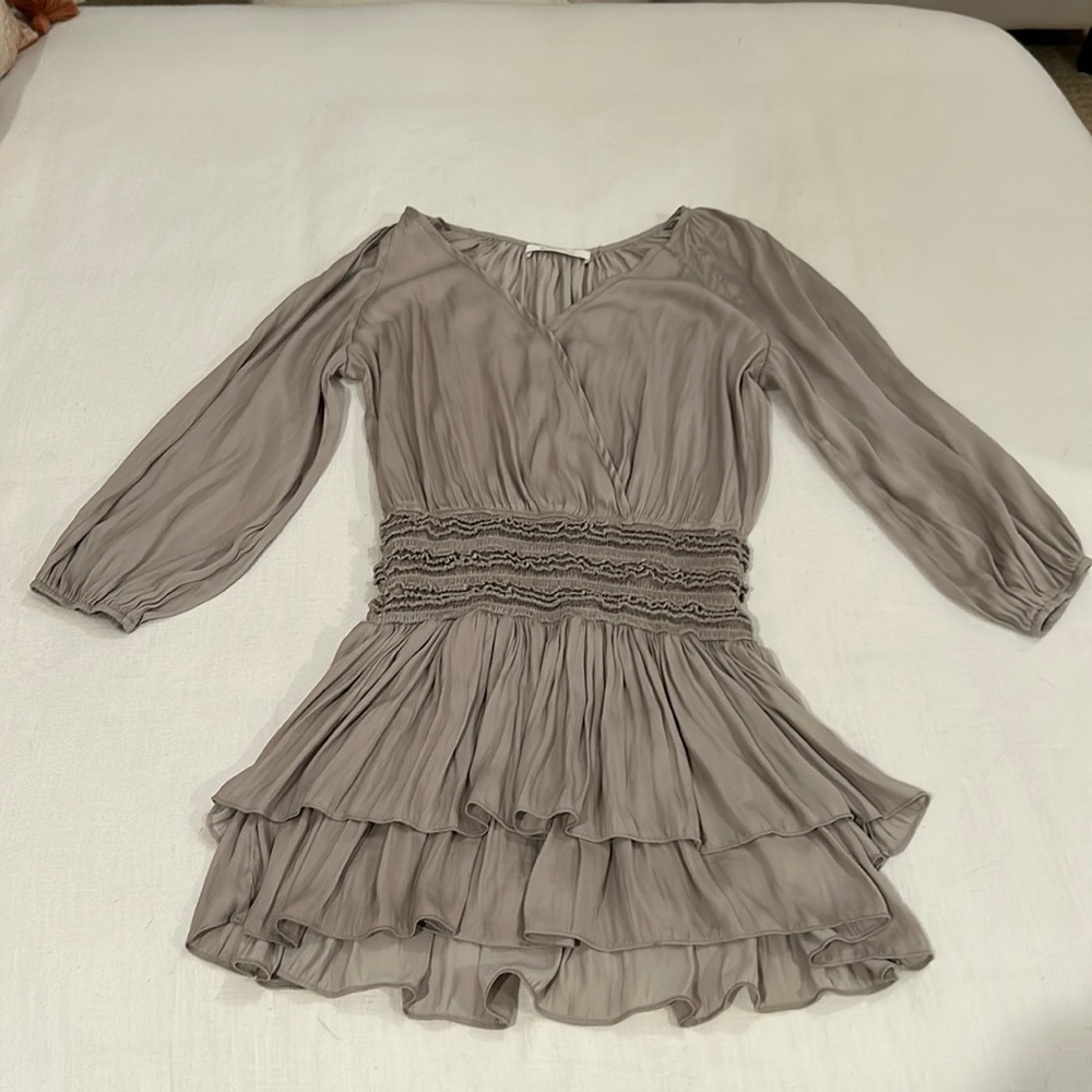 Long sleeve, ruffled dress